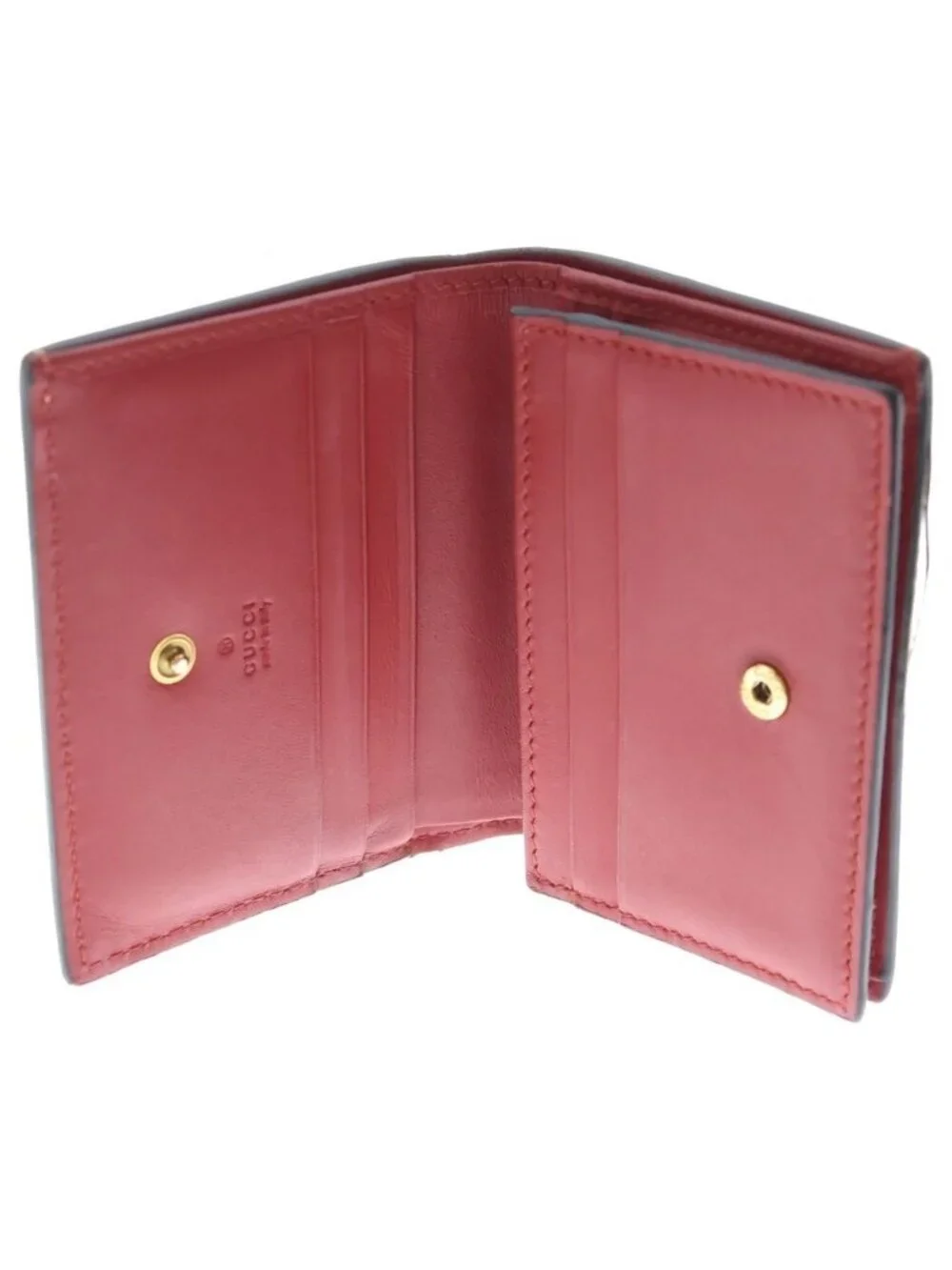 Gucci GG Supreme Cherry Compact Wallet Bifold Beige - Picture 4 of 6